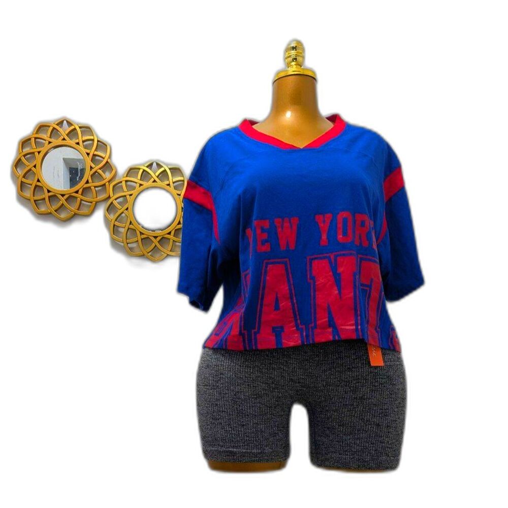 NFL New York Giants Royal Blue Graphic Jersey T-Shirt Size L